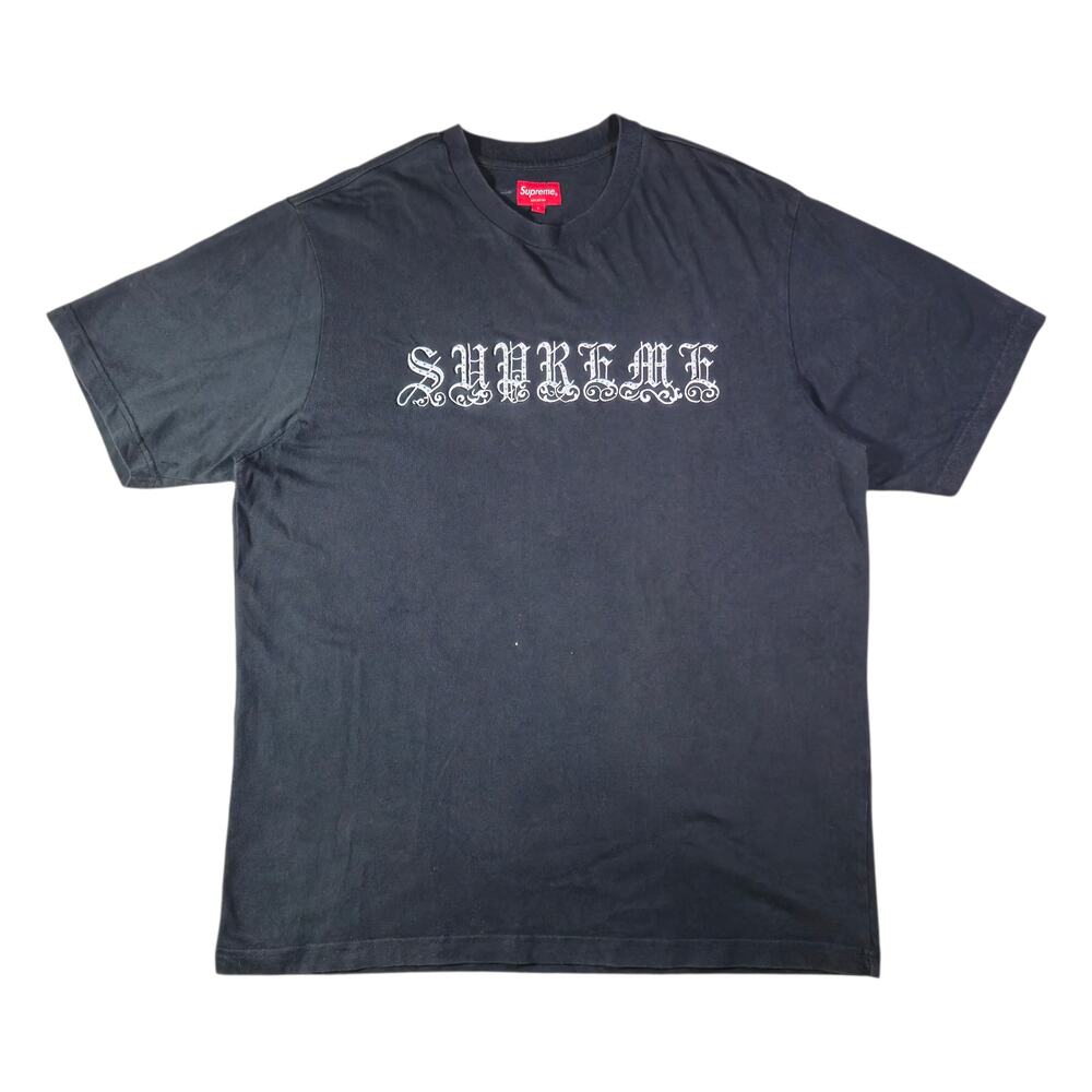 (L) Supreme Old English Rhinestone T-Shirt